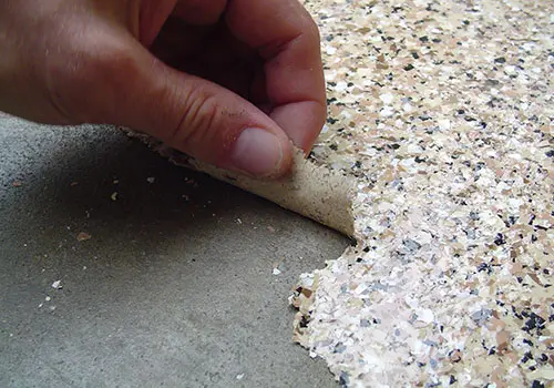 If installed correctly an epoxy floor will not peel.